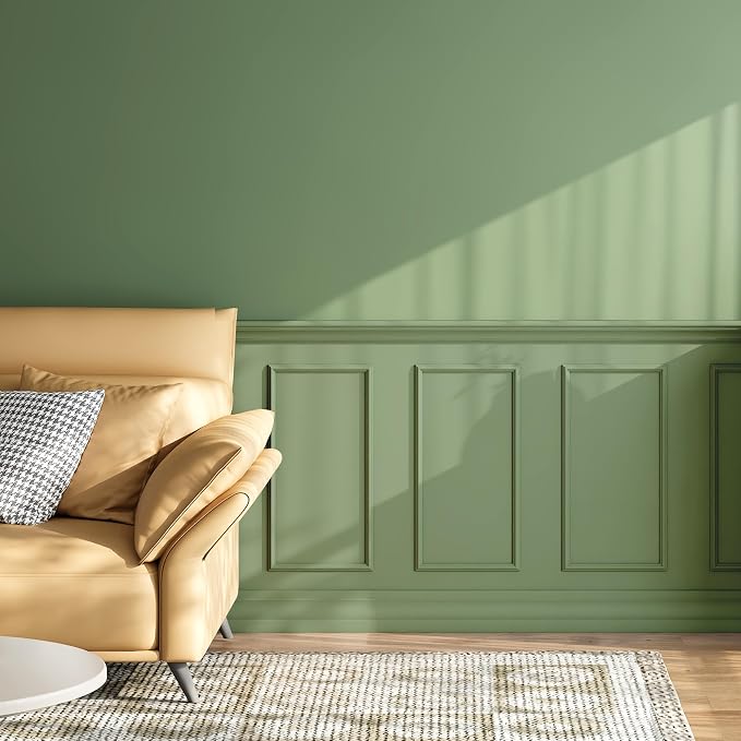 INMOZATA Pre-Cut Peel and Stick Wall Molding Wainscoting Panels, 24" x 12" | Strong Adhesive, Paintable, Easy to Install, Ideal for Interior Wall Decor Living Room Bedroom Hallway - Image 2