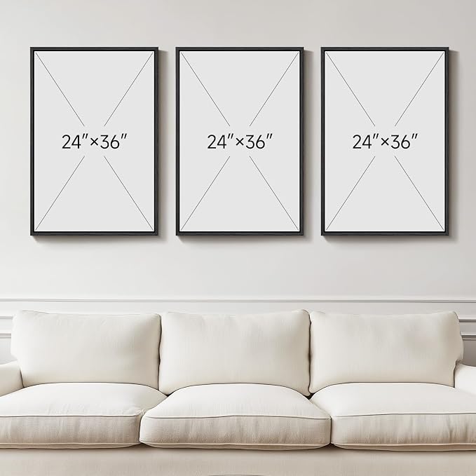 Large 3D Textured Modern Black Abstract Wall Art for Living Room, 3 Piece | Solid Wood Framed Artwork for Walls, Set of 3 All Black Texture Paintings, 24x36 In Big Pictures Wall Decor Bedroom Office - Image 7