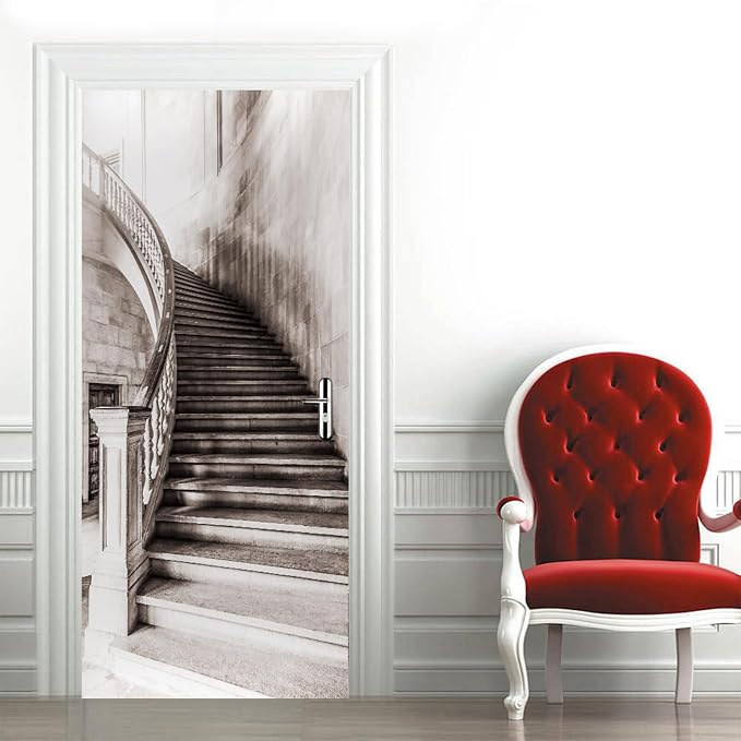 TUOKING Door Sticker,Peel and Stick Removable Vinyl Door Decals | Wallpaper Waterproof Self-Adhesive Mural for Home Decor,Wall Covers Poster,30.3" W x 78.7" L, Set of 2 Sheets - Image 5