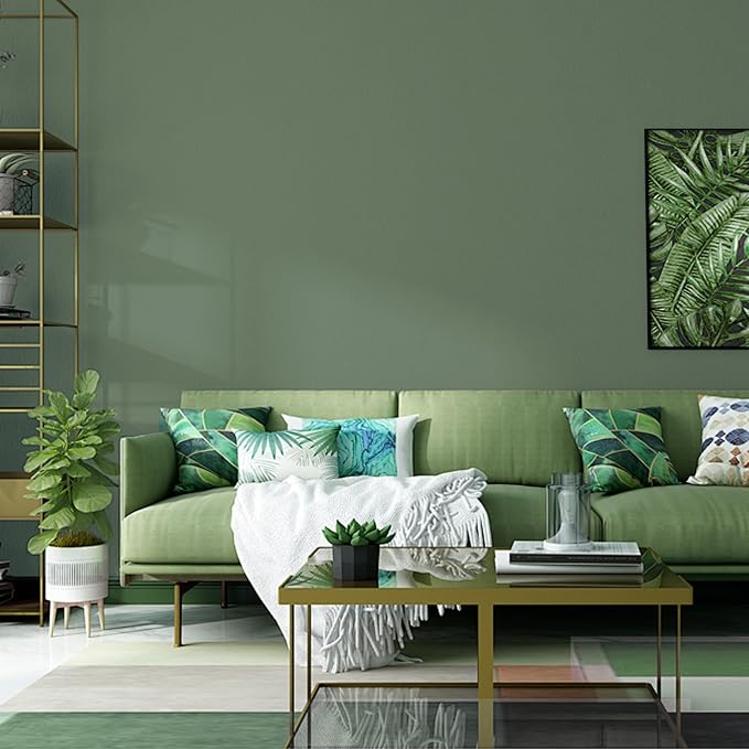 Yancorp 24"x394"/32.8' Matte Sage Green Peel and Stick Wallpaper Removable Contact Paper for Cabinets and Drawers Stick on for Bedroom Kitchen Self-Adhesive - Image 2