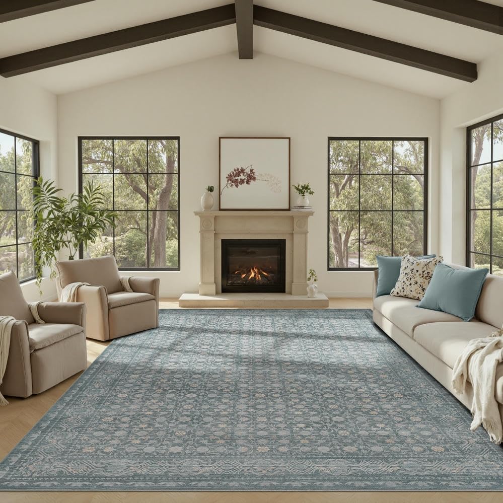 Rugxara 8x10 Area Rugs,Large Rugs for Living Room(Blue) by Rugxara