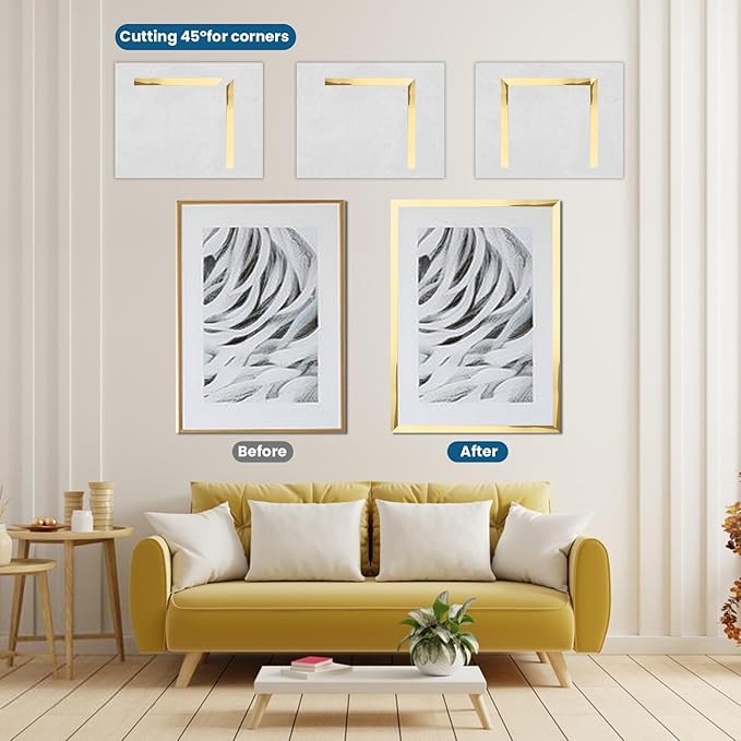 65.6 Ft Peel and Stick Molding Trim, Waterproof Decorative Strip - Image 4
