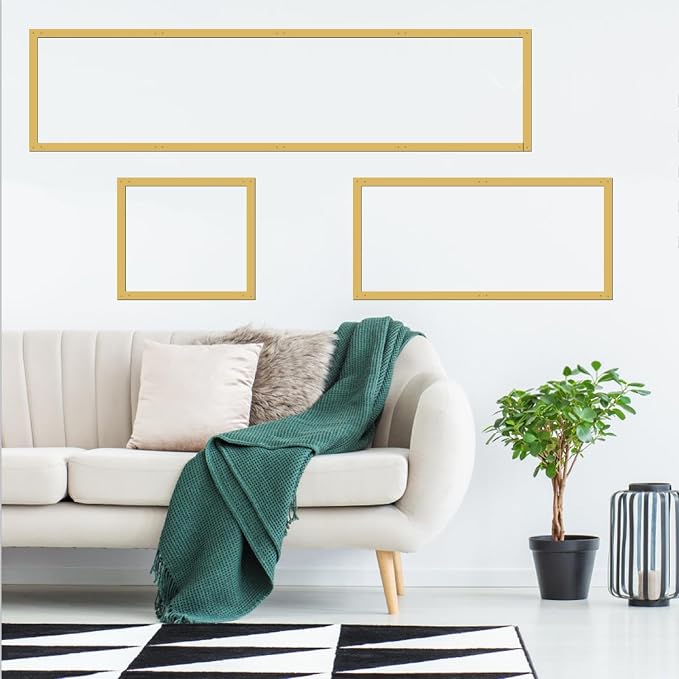 Golden Metal Wall Art Modern Striped Walls Decor Minimalist Line Arts Sign | Minimalist line art hanging sign, easy to install, metal plaque decorative, walls sculptures, for bedroom office living room - Image 8