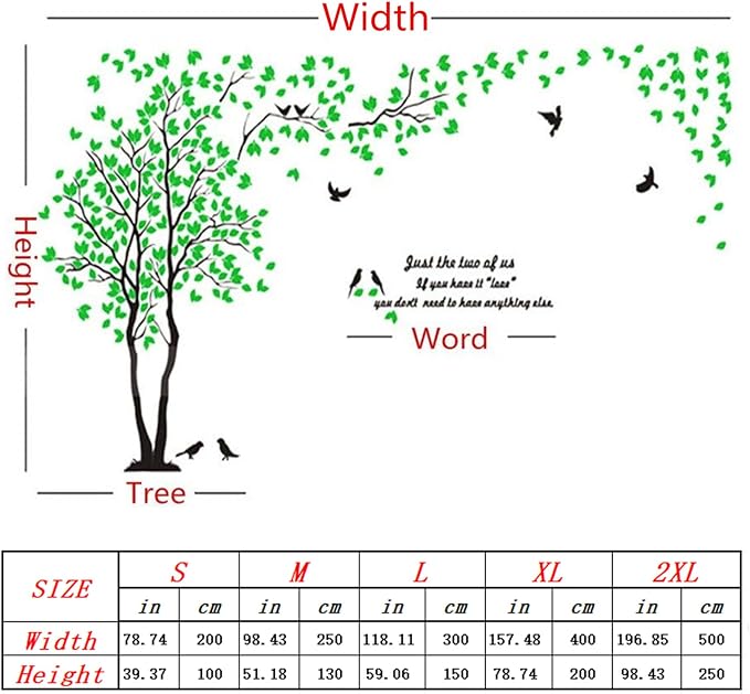 Family Tree Wall Decor Decals - DIY 3D Tree of Life Wall Art Large Decal Stickers Silver Decor Living Room Mural for Bedroom Hallway Home TV Background (Red Right,M-98X51in) - Image 4