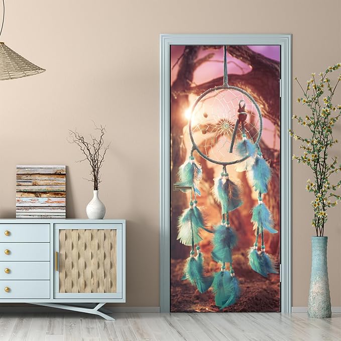 TUOKING Door Sticker,Peel and Stick Removable Vinyl Door Decals | Wallpaper Waterproof Self-Adhesive Mural for Home Decor,Wall Covers Poster,30.3" W x 78.7" L, Set of 2 Sheets by TUOKING
