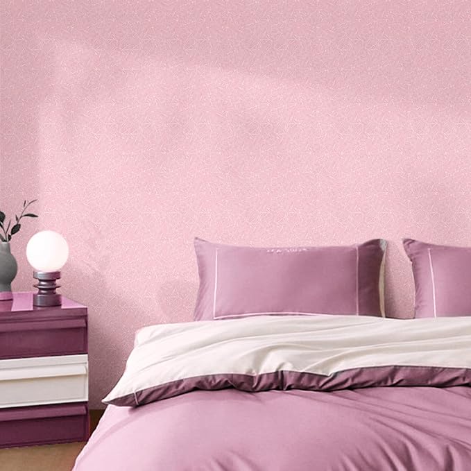 Pink Wallpaper Embossed Silk Self Adhesive Peel and Stick Contact Paper | 15.7" X 118" Removable Waterproof Bathroom Home Decorative Vinyl Wrap Film Cabinet Furniture Countertop Shelf Paper - Image 6