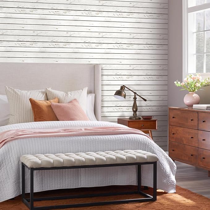Commomy 3D Faux Wood Wall Stickers Peel and Stick 10 Pcs 11.8" x 11.8" | Ultralight Thin PVC Fake Wood Wallpaper for Kitchen Backsplash,Bathroom,Interior Wall Decor(9.7sq.ft) - Image 2