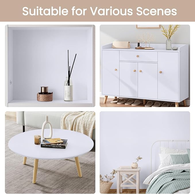practicalWs 15.7 inch x118 inch White Contatc Paper Self-Adhesive | Removable Wallpaper Easy to Apply Peel and Stick Wallpaper Kitchen Countertop Cabinet Reform Decor Wall paper - Image 8