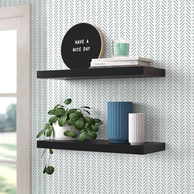 Orainege Green Peel and Stick Wallpaper Herringbone Contact Paper | 17.7 in x 196.8 in Modern Geometric Removable Wallpaper Peel and Stick Green and White Chevron Decorative Self Adhesive - Image 3