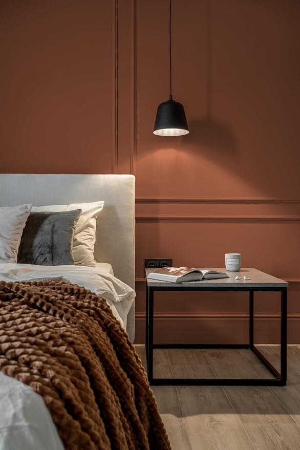 Yasinet Dark Orange Wallpaper Solid Color Contact Paper Dark Orange Self Adhesive Removable Wallpaper for Walls Kitchen Decorative Vinyl Rolls 17.7" X 393.7" - Image 2