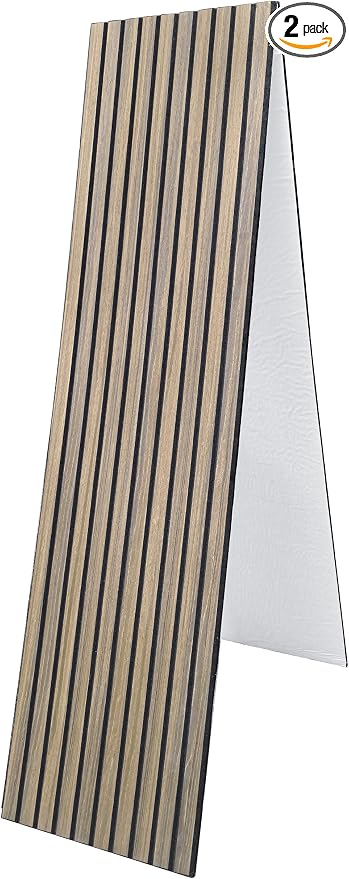 Wall Panels for Interior Wall Decor | Self Adhesive Sound Absorbing Planks | Acoustic Wood Slat Wall Panels (Classic Walnut) by ARTSLATSLatisakindofart