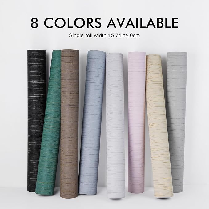 Pink Grasscloth Peel and Stick Wallpaper Textured Contact Paper 15.7" X 120" Self-Adhesive Faux Grasscloth Removable Wallpaper Cabinets Counter Top Liners - Image 5