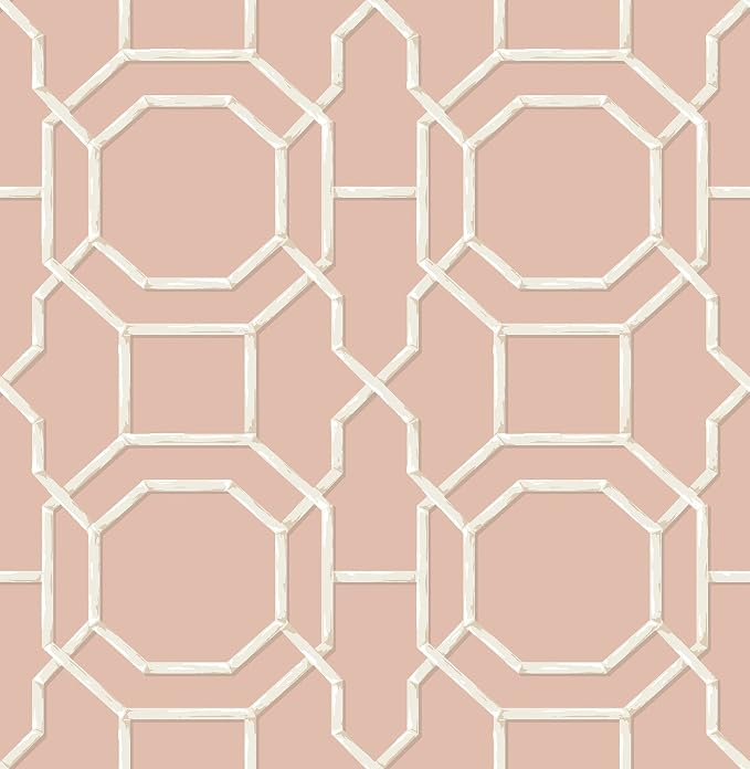 NuWallpaper Salmon Sanya Peel and Stick Wallpaper, NUS4311 by NuWallpaper