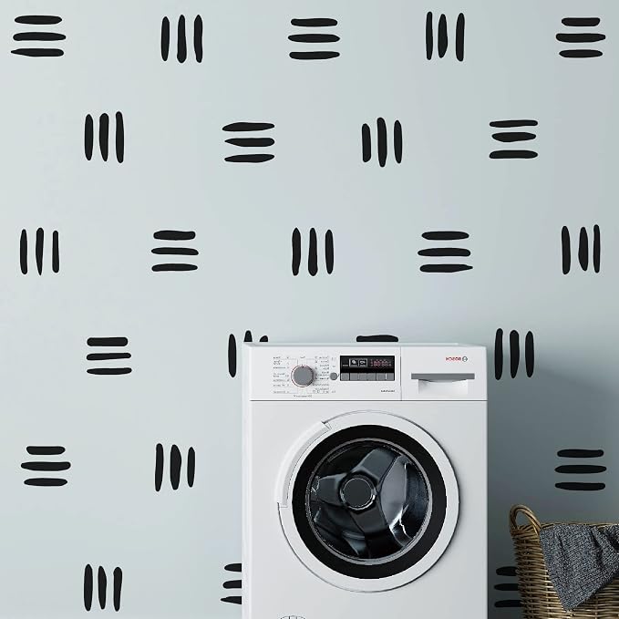 3 Lines Black Wall Decal, Modern Abstract Boho Home Wall Art Décor | Matte black vinyl stickers. Peel and stick for nursery, kids, bedroom, office. Stunning painted look for a boho accent wall. - Image 4