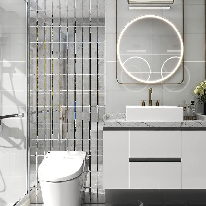 Lovdeco Light Antique Mirror Tile, Beveled Subway Mirror Backsplash 3x6 Inch for Kitchen Bathroom Wall (40 Pcs, 5 SQ.FT.) - Image 2