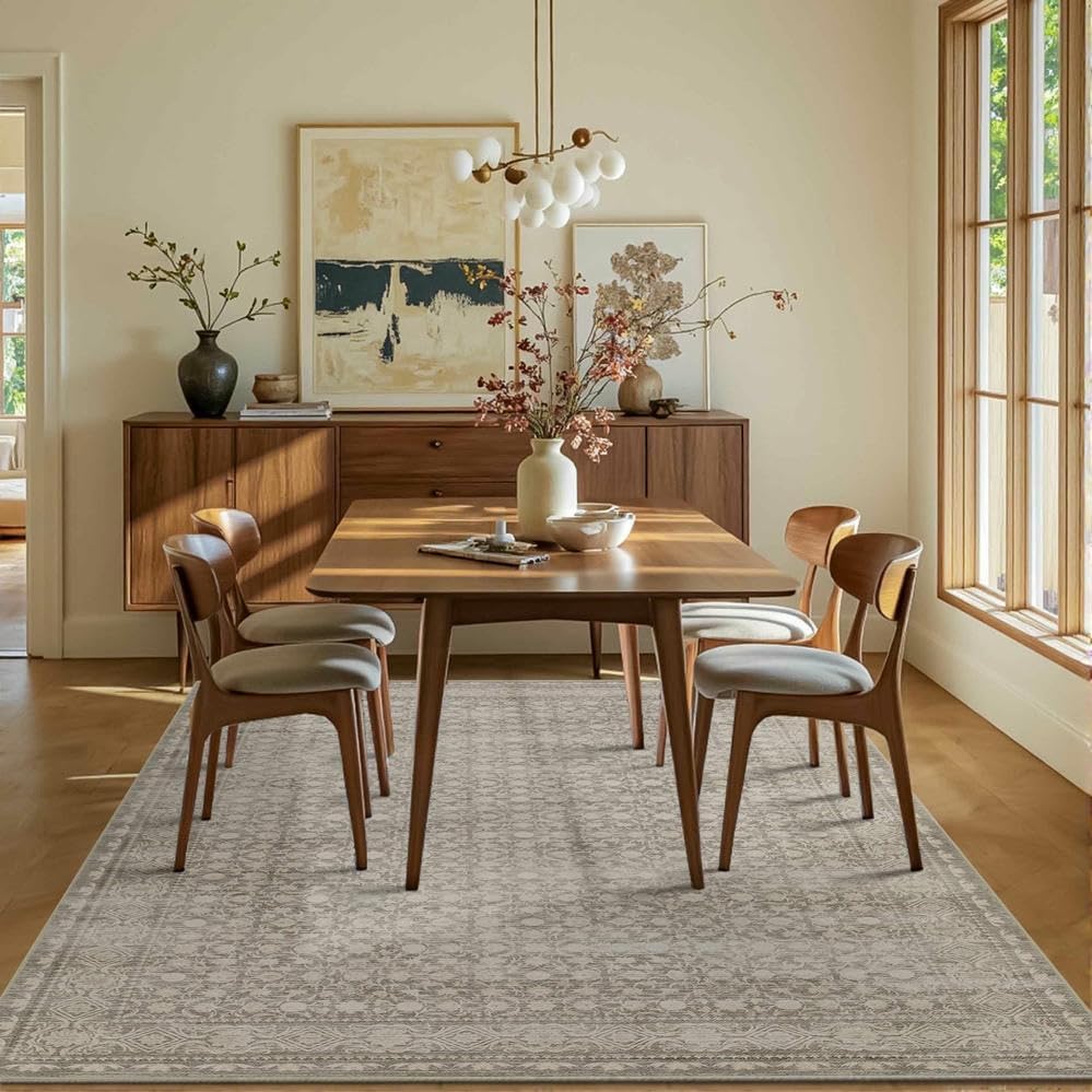 Area Rugs 5x7, Washable Rugs for Living Room,Apricot - Image 3