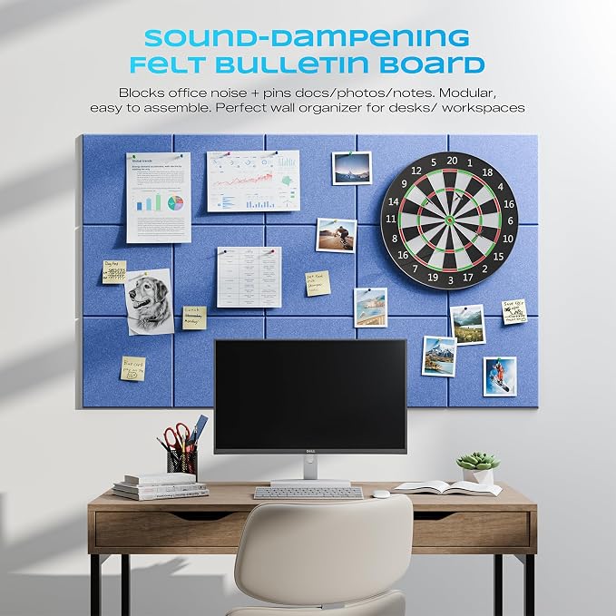 12 Pack Self-Adhesive Acoustic Panels, 12" X 12" X 0.4" High-Density Sound Proof Foam Panels for Walls, Soundproof Wall Panels for Home & Office (Light Blue) - Image 4
