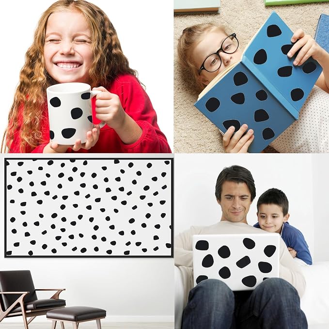 500 Pieces Black Irregular Dots Wall Sticker Irregular Polka Dots Wall Stickers Wall Decal Wall Decor Peel and Stick Stylish for Bedroom Home Classroom Decoration - Image 6