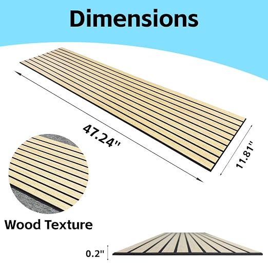 Modern Wood Slat Wall Panels, Peel and Stick Acoustic Panels, Self-Adhesive Wall Covering and Easy Installation, 8-Pack 47.24x11.81in. Natural Wood Finish (Oak) - Image 4