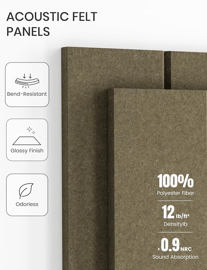 Fluxynara 48" x 36" Large Felt Bulletin Board, Earth Brown | 12 Pack Cork Board Alternative with 60 Safe Adhesive Tabs, Pin Boards for Wall Decor, Home, Office, Classroom,Dorm - Image 5
