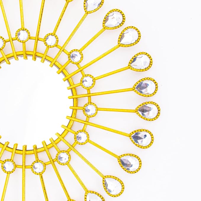 Gold Mirrors-Sunburst Festival Wall Art,Decorative Round Mirrors for Indoor - Image 5