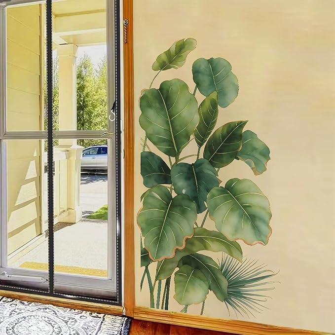 TUOKING Leaves Wall Stickers Decor,PVC Removable Wall Murals | Peel and Stick Modern Wall Art Decal Home Decor for Kitchen,Bedroom,Living Room by TUOKING