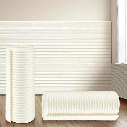 15.8 x 78.7 Inch Wall Padding for Kids, White, 1 Roll | Anti Collision Wall Padding Padded Wall Panels 3D DIY Headboard for Autism Playroom Nursery Bedroom Living Room Corner Guards by Unknown