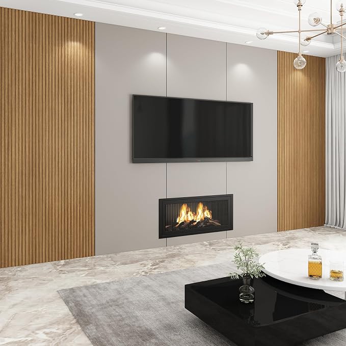Slat Wall Panel 8-Pack, 118’’x6.3’’, Oak | WPC Wall Panel for Interior Wall Decor, TV Background, Kitchen, Bedroom - Image 5