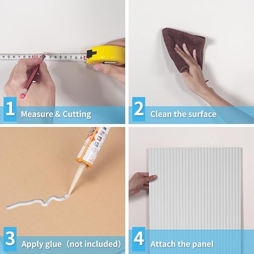 Art3d Roll-Flat Beaded Wood Slat Wall Panel, 1-Pack, 94.5 x 23.6 in, White | Flexible, Durable, Crack Resistant, Glue on, Easy to Install, for New Home Buyer, Future Mover to Upgrade Office, Living Room - Image 9