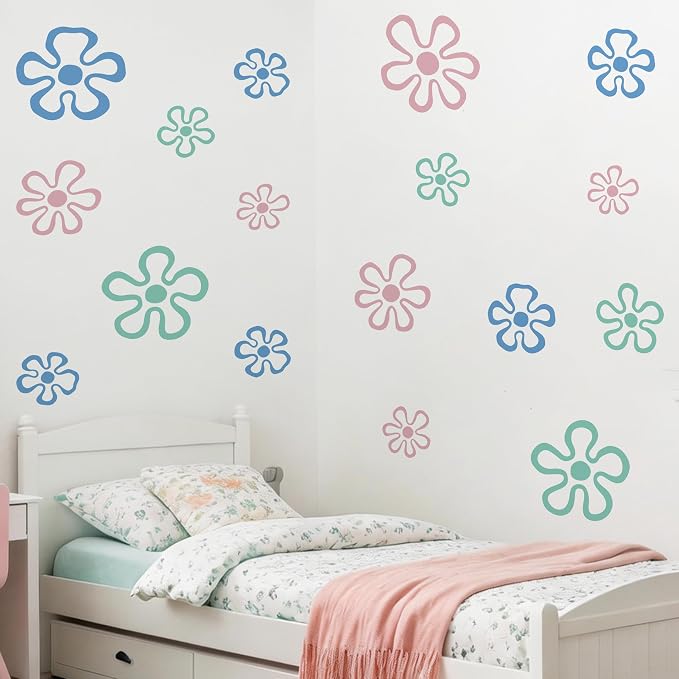 Ocean Flower Wall Decals, Peel and Stick Under the Sea Floral Bubble Mural, Playful Sea Flower Wall Stickers for Kids, Boys and Girls Room, Bedroom & Nursery Decor (Ocean Flower Wall Decals) - Image 7