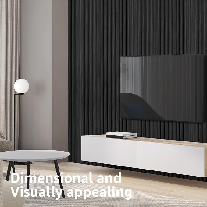 Art3d 96 x 6 Inch WPC 3D Wood Textured Slat Wall Panels, 8-Pack, Black | Stylish Slat Design, Waterproof, Weather Resistant, Eco-Friendly, Long-Lasting, Easy to DIY, Ideal for Interior Wall, Bedroom - Image 8