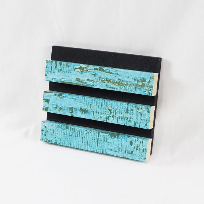 Wood Slat Acoustic Panels, 4.7"x5.9" 3D Wall Panel, Interior Wall Decor Noise Cancelling, 3D Fluted Sound Absorbing Panel for Office,Home,Theater,Studio (Turquoise Sample) - Image 7