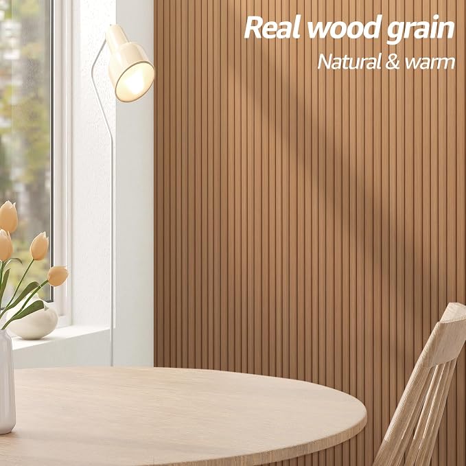 Art3d 48 x 6 Inch WPC Slat Wall Panels, 3D Wall Accents, 16-Pack, Boxwood | Real Wood Grain, Durable, Water Resistant, Wear-Resistant, No Emission, Eco-Friendly, Easy to Care, for Living Room, Bedroom - Image 4