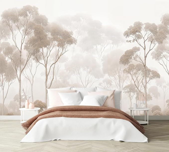 PYFFYP-Vintage Beige Jungle Peel and Stick Wallpaper murals for Bedroom | Self adhesive paper - Image 2