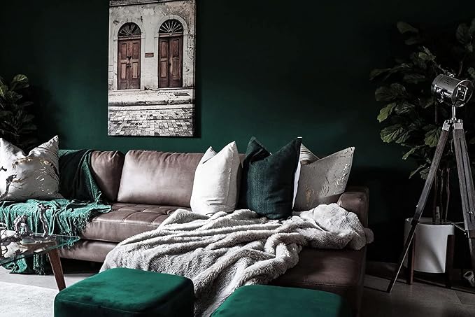 Dimoon 394''x17.7'' Dark Green Peel and Stick Wallpaper Contact Paper Modern Self Adhesive Wall Paper Removable Renter Friendly Textured Solid Color Cabinet Vinyl Roll (394''x17.7'',Emerald Dark) - Image 7