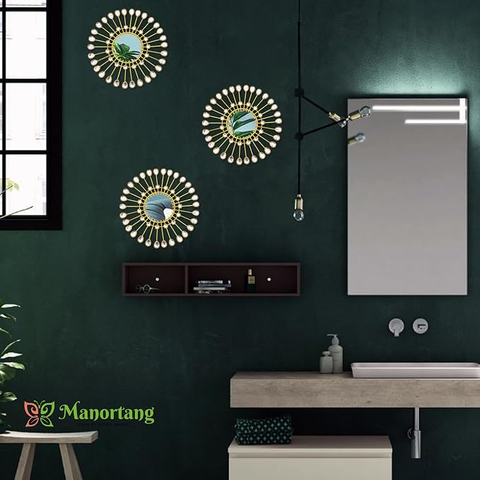 Gold Mirrors-Sunburst Festival Wall Art,Decorative Round Mirrors for Indoor - Image 9
