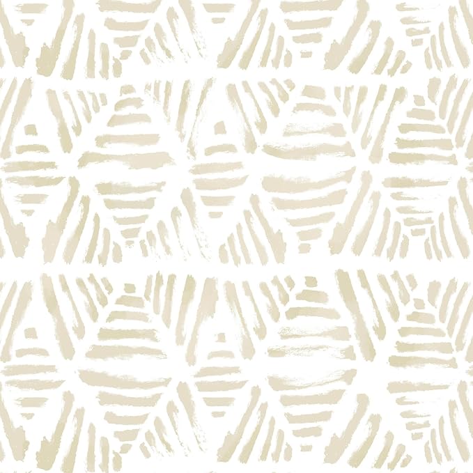 Heroad Boho Peel and Stick Wallpaper Beige Contact Paper 17.3''x196'' Geometric Wall Paper Modern Removable Self Adhesive Wallpaper for Bathroom Bedroom Kitchen Cabinet Waterproof Decor Vinyl Roll by HeroadBrand