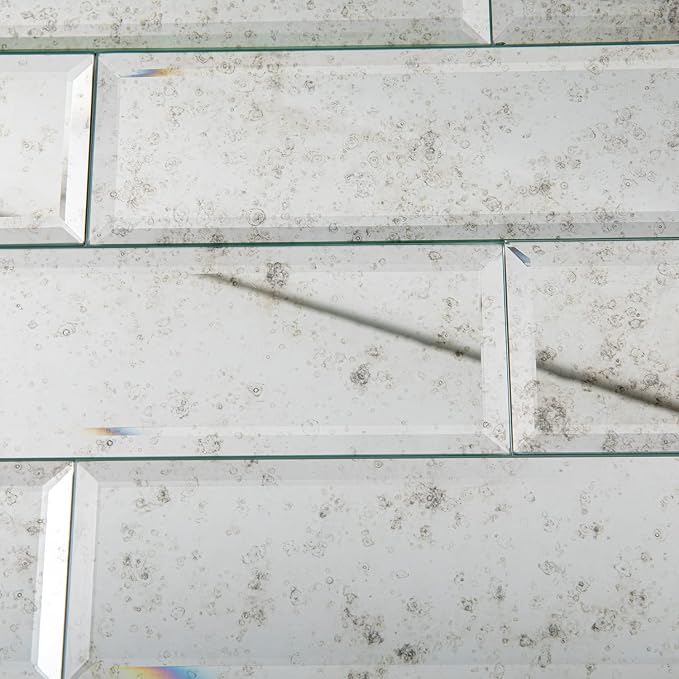 Lovdeco Light Antique Mirror Tile, Beveled Subway Mirror Backsplash 3x12 Inch for Kitchen Bathroom Wall (20 Pcs, 5 SQ.FT.) - Image 8