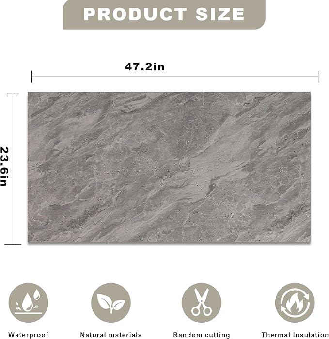 3D Wall Panels - 4PCS 47.2"x23.6" Faux Stone Wall Covering - MCM Modified Clay Material for Home Art, Accent Brick, Modern Exterior/Interior Decoration, Covering 31 sq.ft TV#2 - Image 2