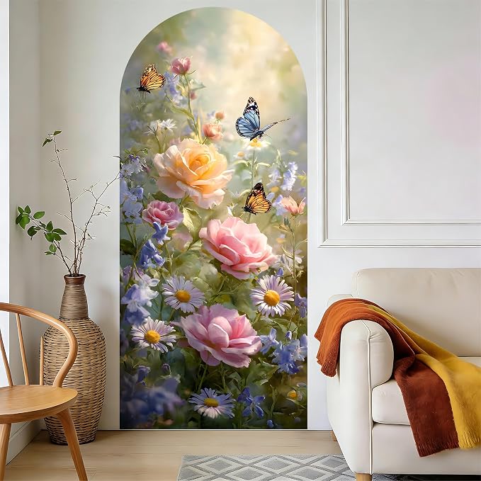 Arch Wall Decals Peel and Stick, Large Wall Stickers, Removable Home Decor Art Wallpaper for Bedroom Living Room 71'' × 31.7'' - Image 6
