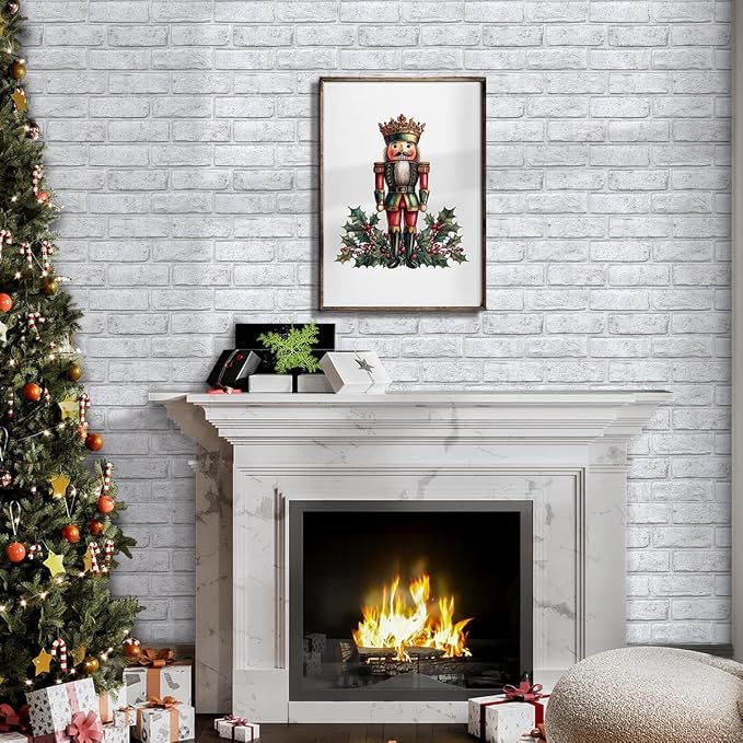 3D Peel and Stick Faux Brick Wall Panels 11.8" x 11.8" 10-Pack | Grey Spot Whitewash, Small Brick-Look Textured Sticker, Thin PVC Self Adhesive Wall Tiles for Interior Decor, Cover 9.7 sq ft - Image 12