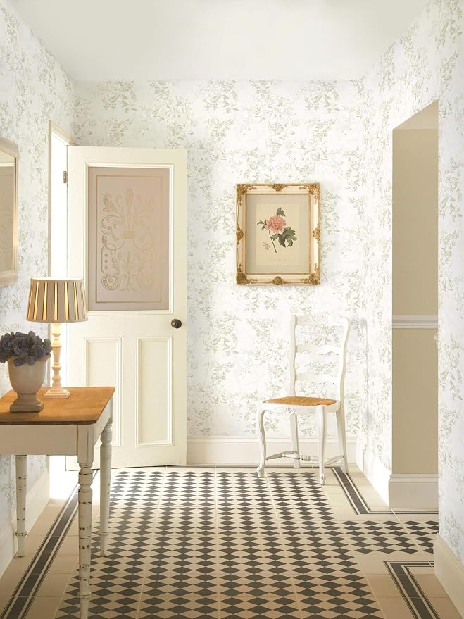 Dimoon 17.3"x197" Floral Peel and Stick Wallpaper Vintage French Contact Paper Beige Neutral Textured Stick on Wall Paper Renter Friendly Removable Self Adhesive Wallpaper for Cabinet Vinyl Roll - Image 8