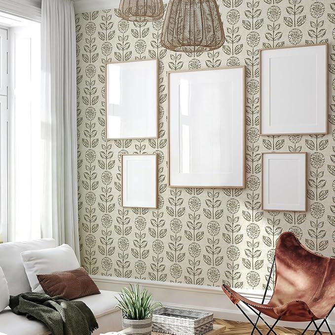 Wudnaye Vintage Floral Peel and Stick Wallpaper for Farmhouse 17.7in×394in | Tulip Peel and Stick Wallpaper Floral Contact Paper Boho Self Adhesive Removable Wall Paper Waterproof for Bathroom Kitchen - Image 6