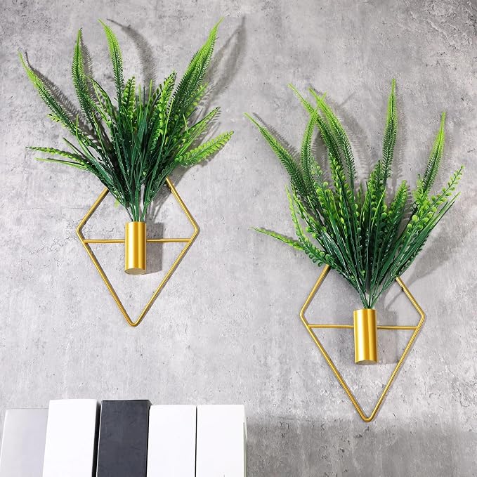 Canlierr 4 Pcs Wall Decor Hanging Planters, Boston Fern, Gold - Image 6