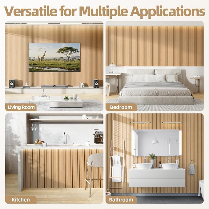 Peel and Stick Wood Slat Wall Panels, 3D PVC Faux Teak Wood Grain Wallpaper | 15.75"x236" Soundproof Wall Panels with Self Adhesive, Wall Coverning for Accent Walls Ceiling Bedroom Bathroom Kitchen Decor - Image 6