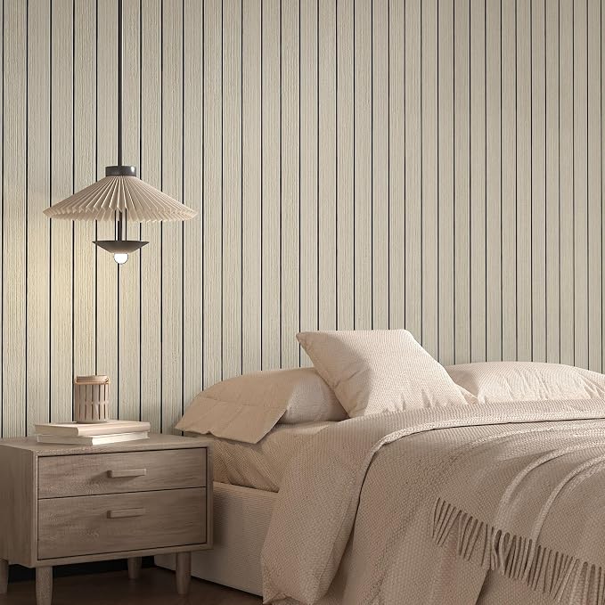CHIHUT 24"x197" Extra Wide Ash Oak Wood Panels for Wall Peel and Stick Flexible Noise Cancelling Slat Wall Paneling for Interior Walls Décor Thickened Thick Foam Wallpaper for Living Room RV - Image 3