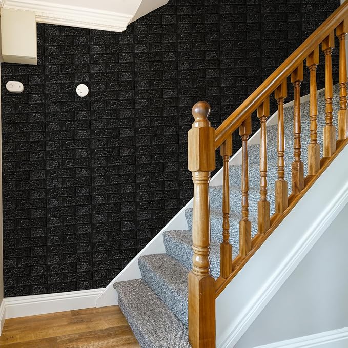 Peel and Stick 3D Foam Wall Panels, Self Adhesive Wallpaper | 30Pcs Soft Flexible Kitchen Backsplash Peel and Stick (13.7 * 15.1in) Waterproof DIY Install Decorative Wall Panels - Image 4