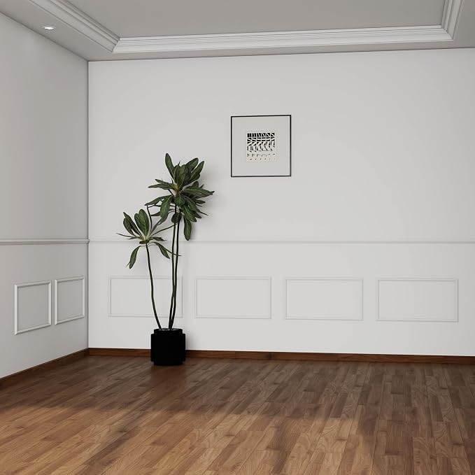 Colingmill Accent Wall Molding Kit Premade Panel,6set,12x24in | Wainscoting Panels, Peel and Stick, Wall Moulding, 3D, White, Pre Cut Picture Frame Trim, for Walls Home Decoration - Image 3