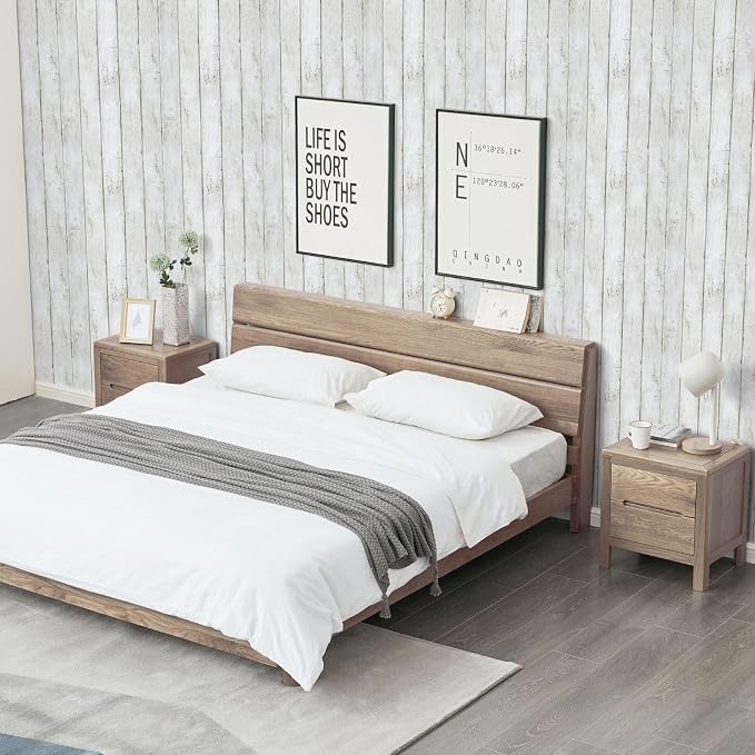 Shiplap Peel and Stick Wallpaper, Contact Paper for Classroom Home Decor | 17.7"x118" Removable Self-Adhesive White Wood Plank Film, Farmhouse Decor for Bulletin Board Desk Cabinet & Home Renovation - Image 8