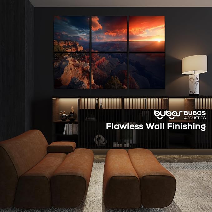 BUBOS 6 Pack Art Acoustic Wall Panels,70.8”x47.2”Self Adhesive for Home Decor | Peel and Stick, for Home Office, Studio & Wall Decor Sound Treatment, Wall Panels for Noise Reduction & Stylish Room - Image 7